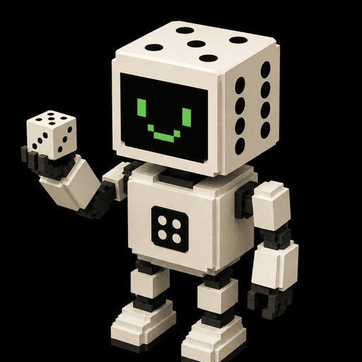 applicant photo: the tenant, a robot with a dice head